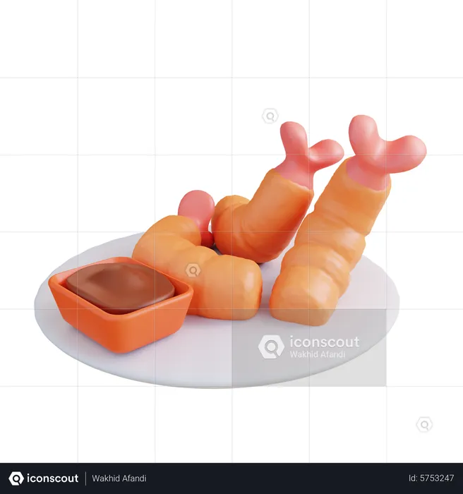 Ebi Furai Food  3D Icon