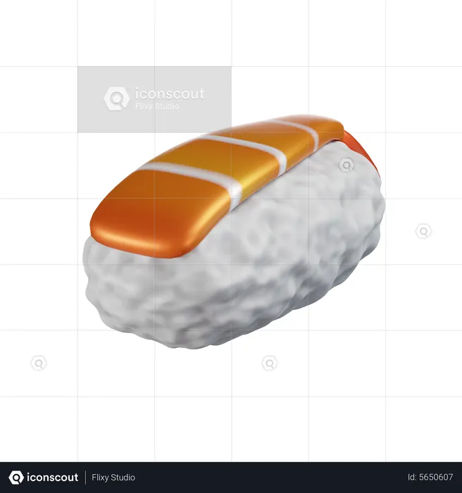 Ebi Nigiri Sushi  3D Icon