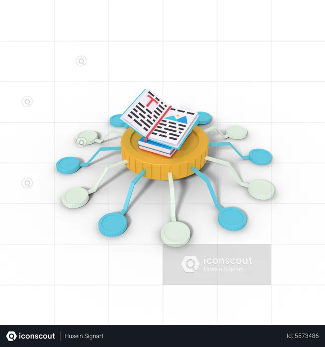 Ebook network  3D Icon