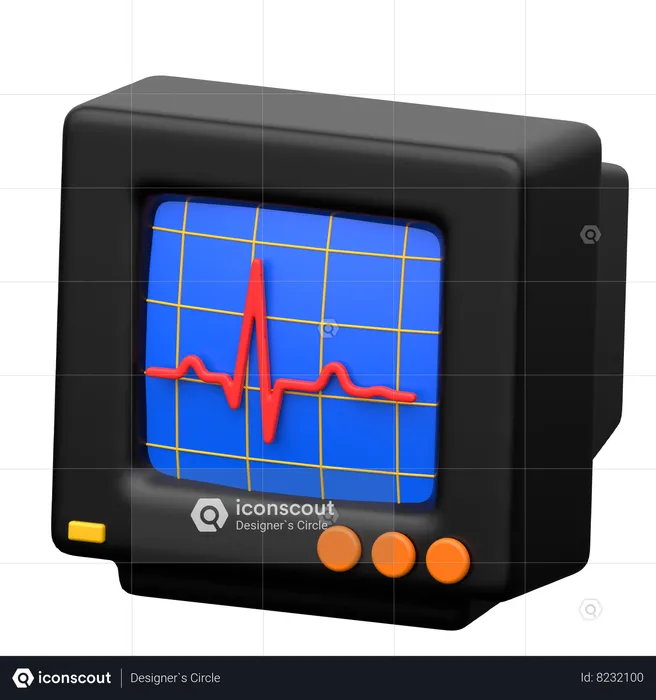 ECG  3D Icon