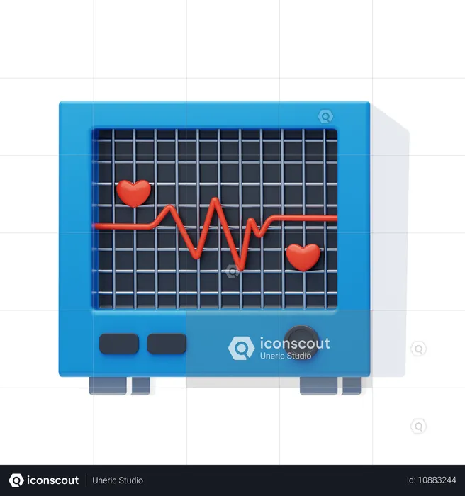 Ecg  3D Icon