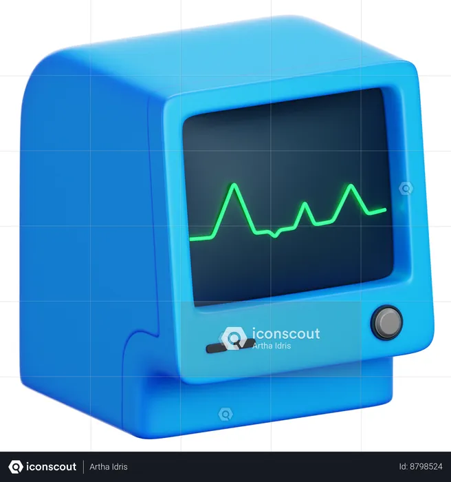 Ecg Machine  3D Icon