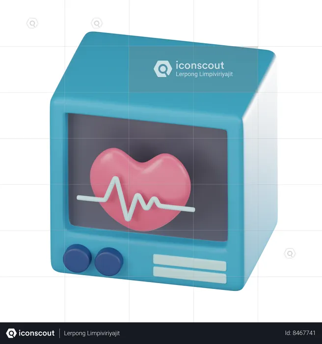 Ecg Machine  3D Icon