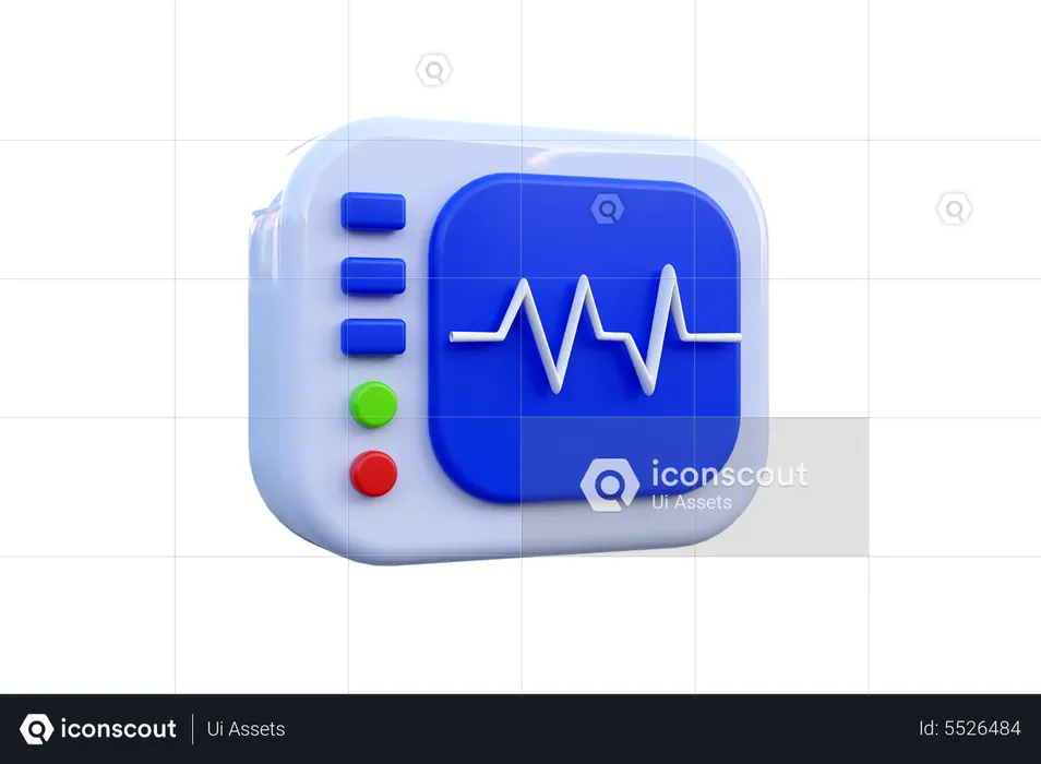 Ecg Machine  3D Icon