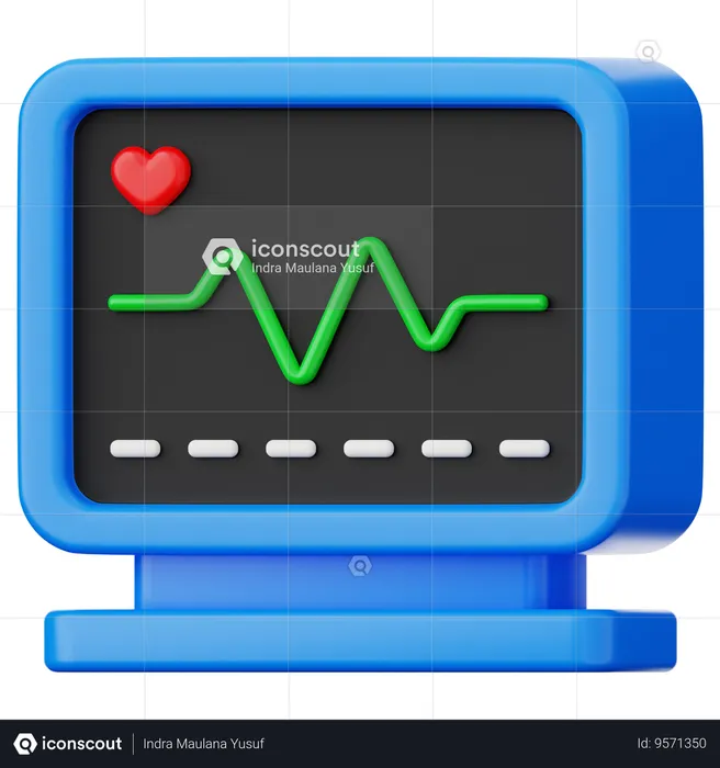 ECG Machine  3D Icon