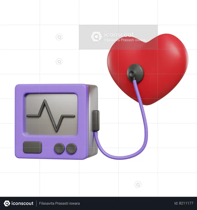 Ecg Machine  3D Icon