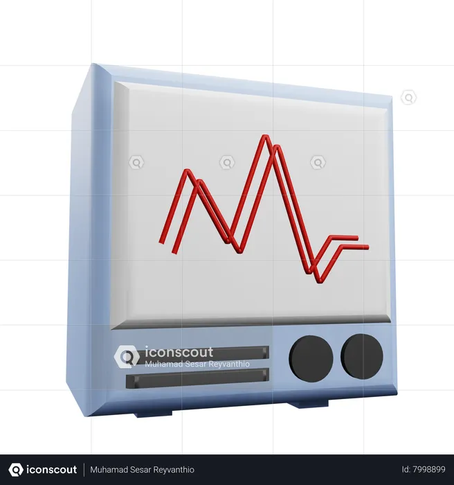 Appareil à ECG  3D Icon