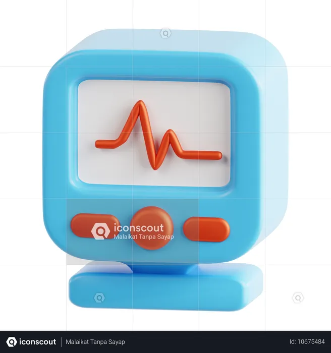 Máquina de ecg  3D Icon