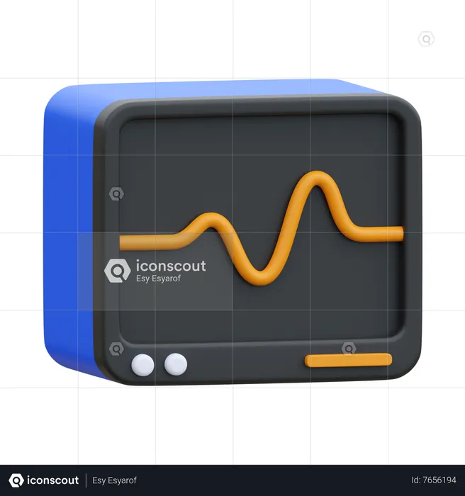 Ecg Monitor  3D Icon