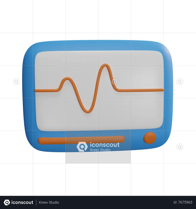 ECG Monitor  3D Icon