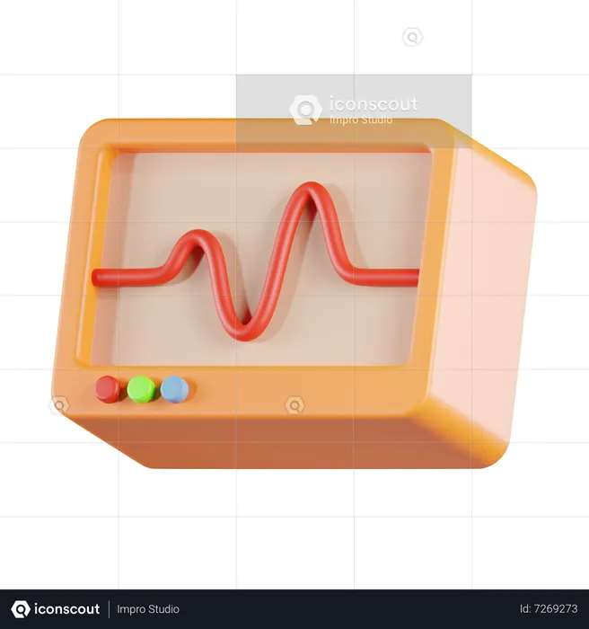 ECG Monitor  3D Icon