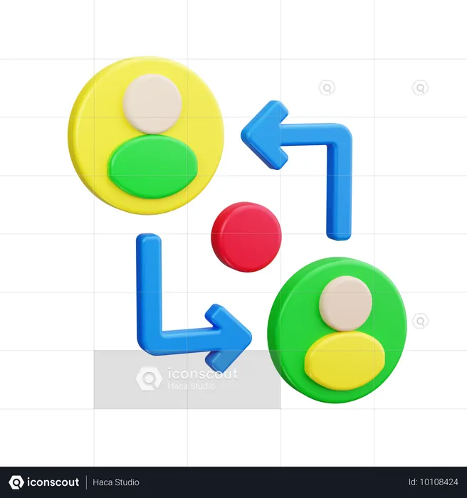 Échange d'employés  3D Icon