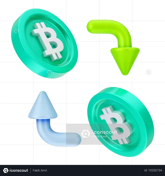 Échange de pièces de monnaie  3D Icon