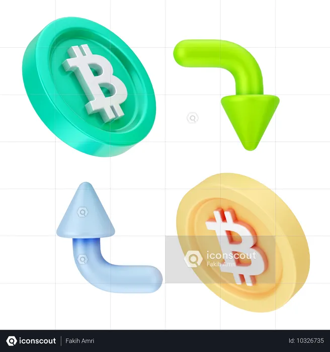 Échange de pièces de monnaie  3D Icon