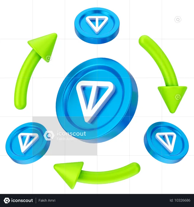 Échange de pièces de monnaie  3D Icon