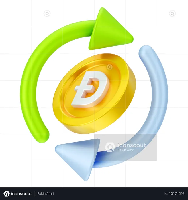 Échange de dogecoin  3D Icon