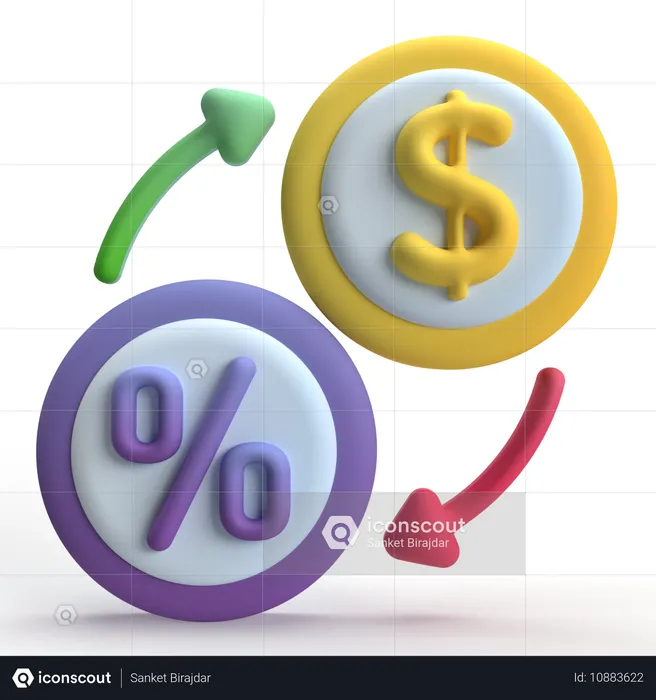 Échange d'argent à prix réduit  3D Icon