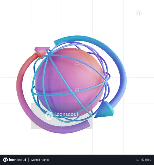 Échange mondial  3D Illustration