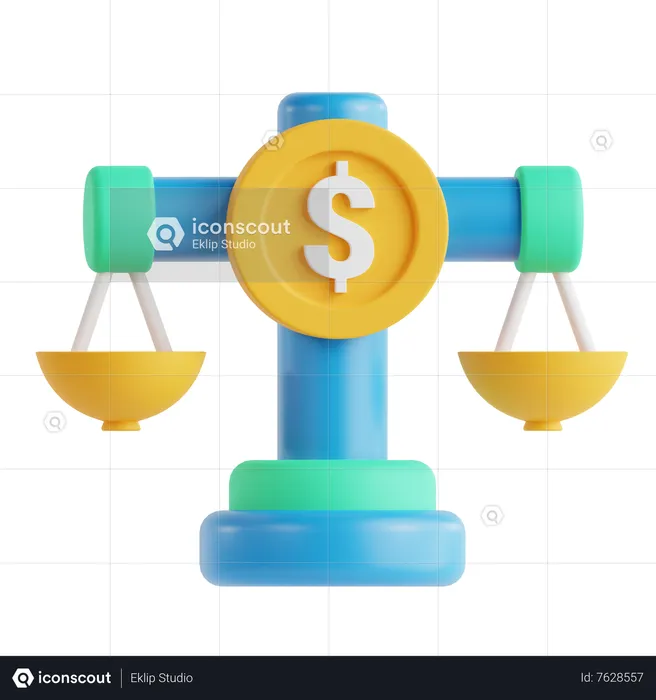 Échelle financière  3D Icon