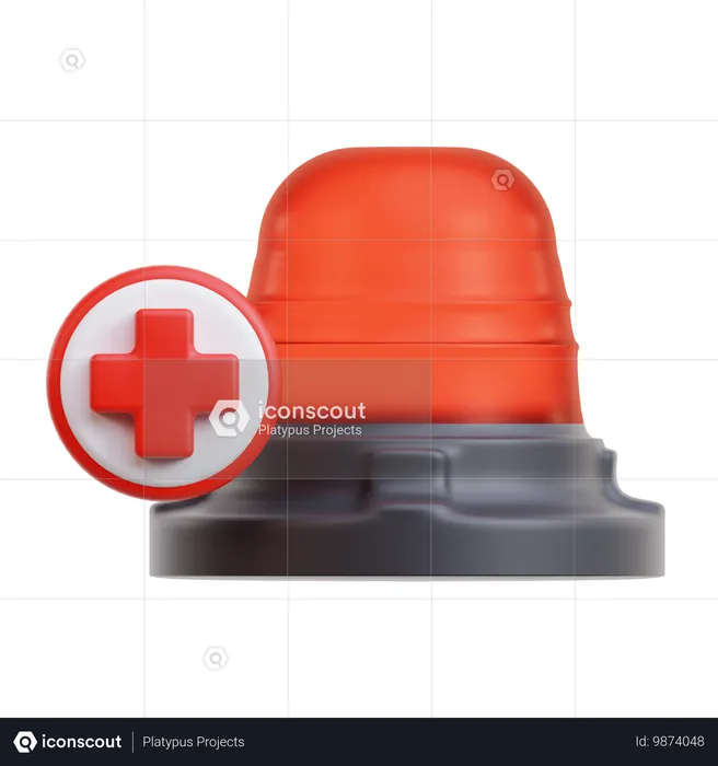 Lumière d'urgence  3D Icon