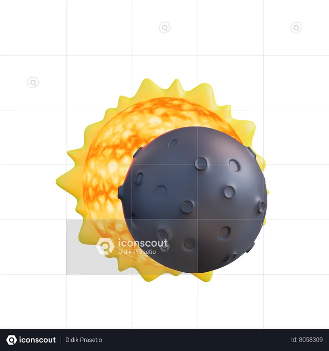 Eclipse solar  3D Icon