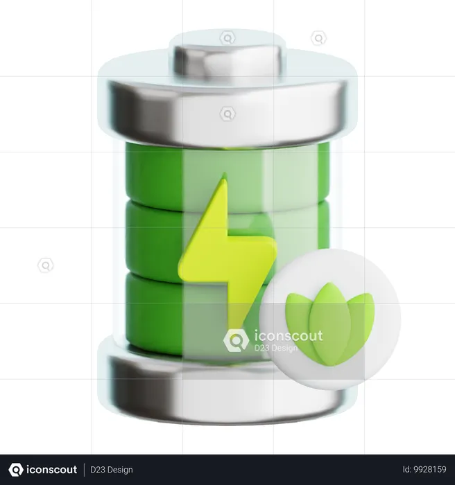 Batterie écologique  3D Icon