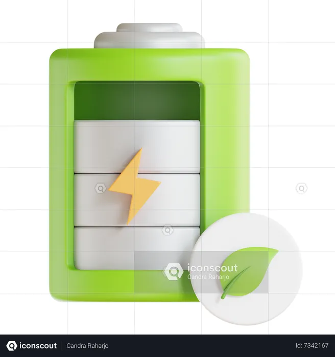 Eco Battery  3D Icon