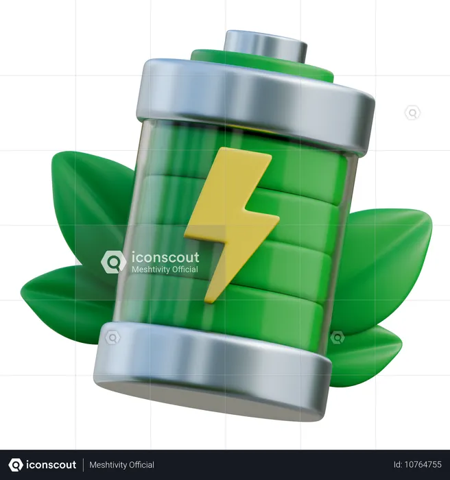 Eco Battery  3D Icon