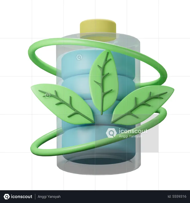 Eco Battery  3D Icon