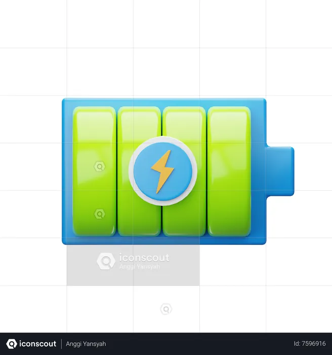 Eco Battery  3D Icon