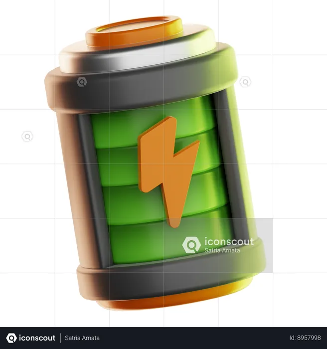 Eco Battery  3D Icon