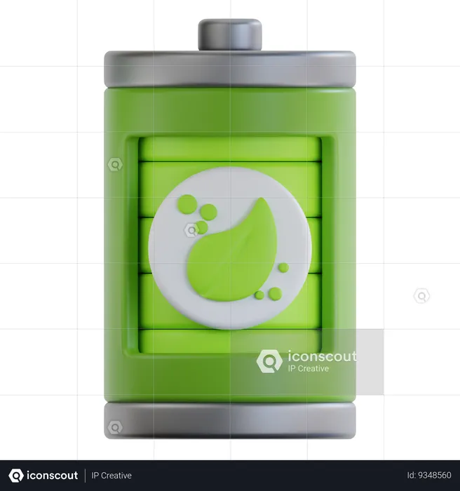 Eco Battery  3D Icon