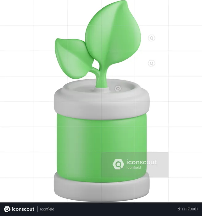 Eco Battery  3D Icon