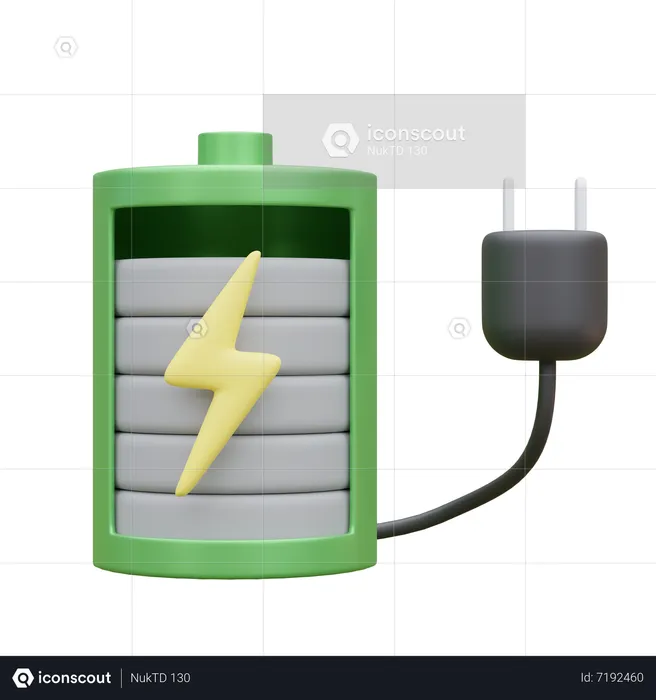 Eco Battery  3D Icon