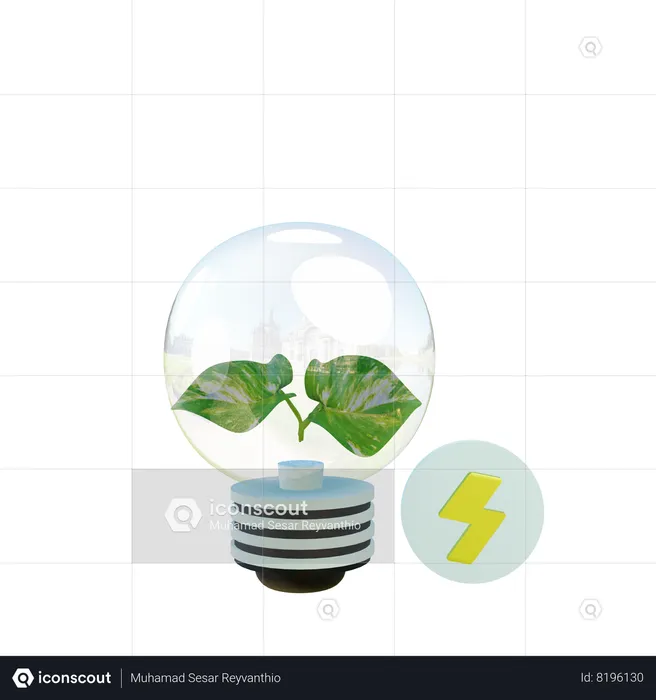 Eco Bulb  3D Icon