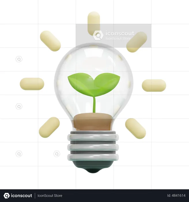 Eco Bulb  3D Icon