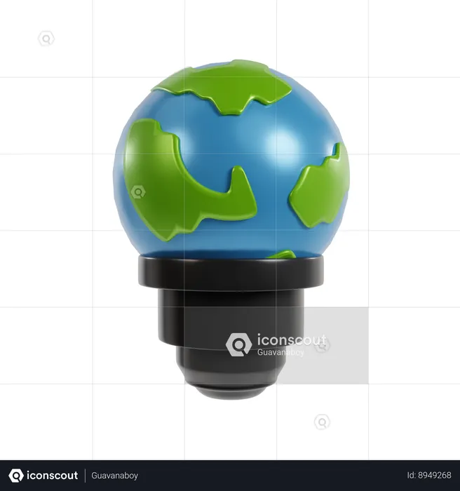 Eco Bulb  3D Icon