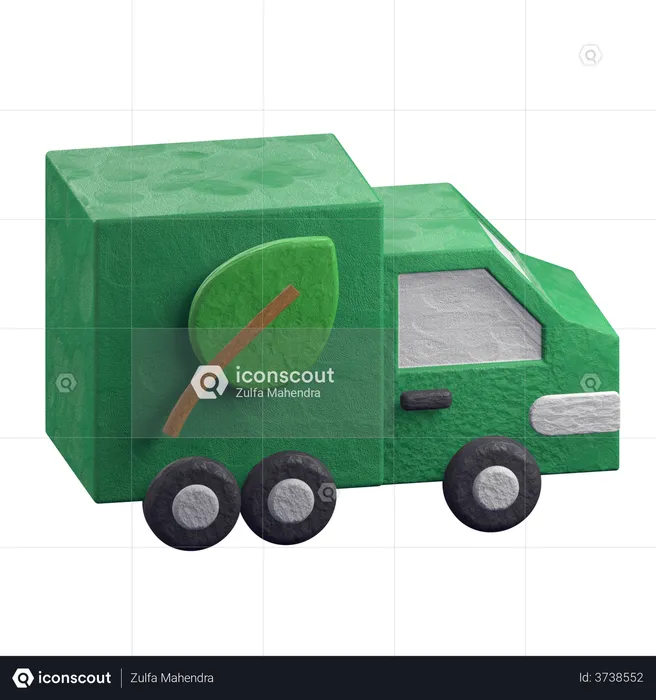 Eco Car  3D Illustration