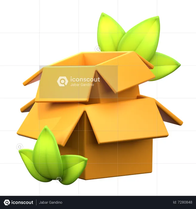 Eco Cardboard  3D Icon