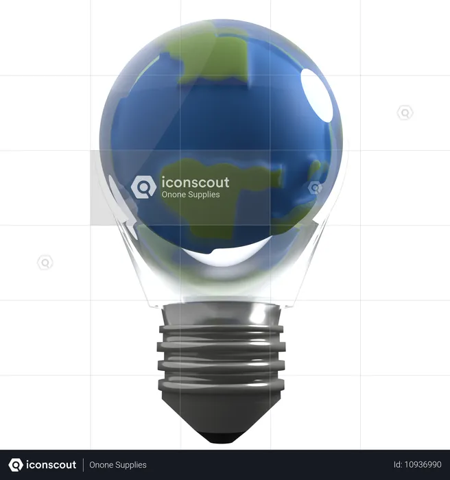 Eco Energy Bulp  3D Icon