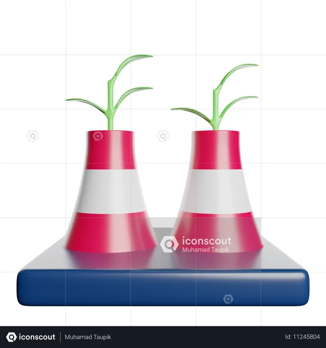 Fábrica ecológica  3D Icon