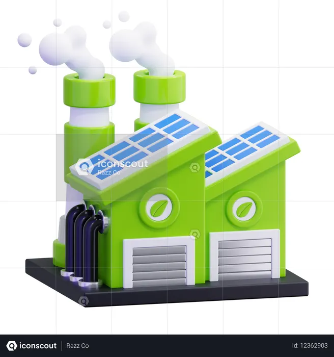 Usine écologique  3D Icon