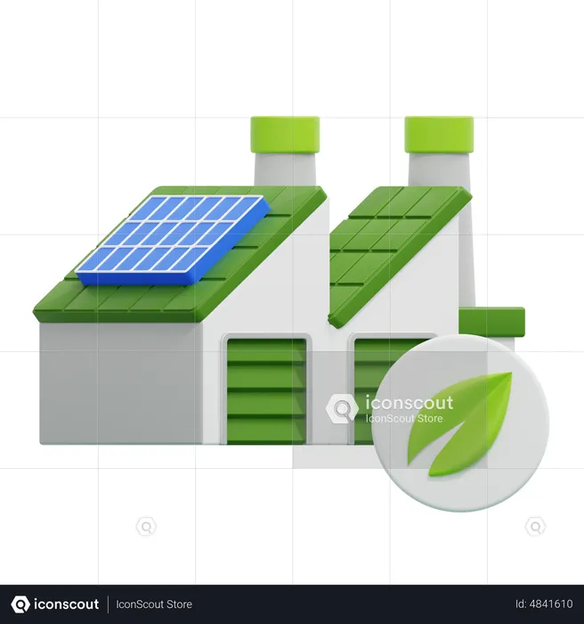 Eco Factory  3D Icon