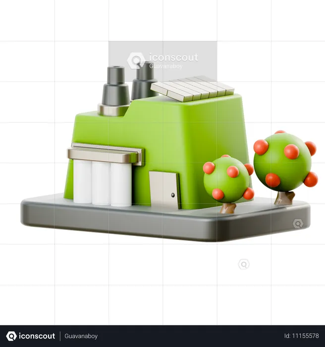 Eco Factory  3D Icon