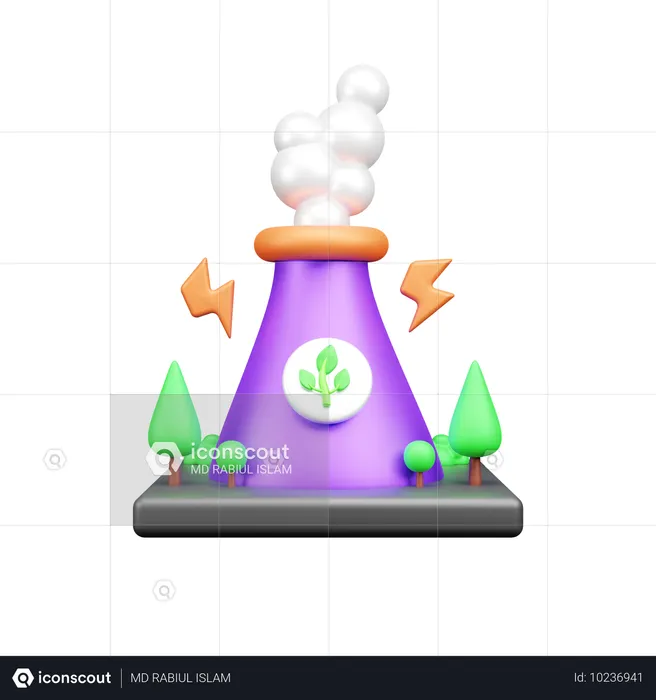 Eco Factory  3D Icon