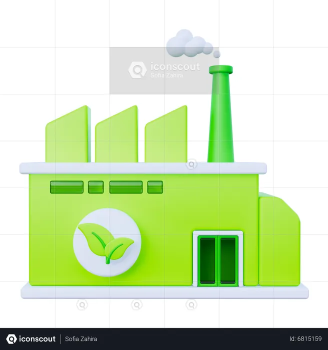 Eco Factory  3D Icon