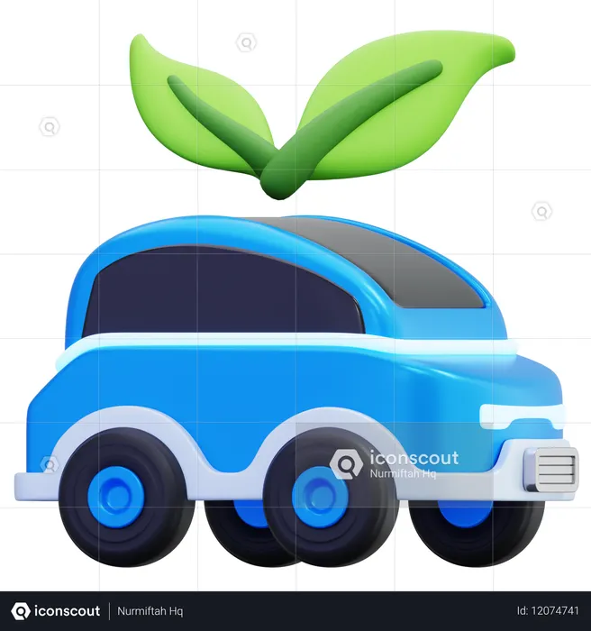 環境に優しい電気自動車  3D Icon