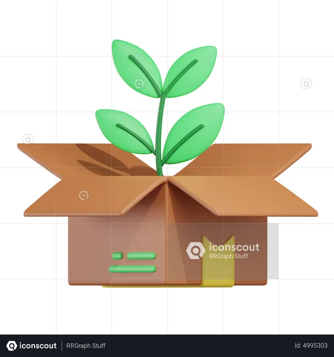 Eco Friendly Package  3D Icon