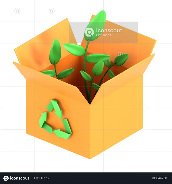 Eco-Friendly Packaging  3D Icon