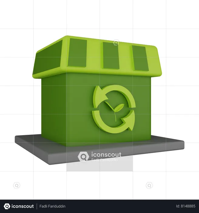 Eco House  3D Icon